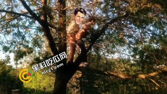 大胆人妻不满足山上野炮，竟转战树梢继续狂野后入打炮挑战！-1