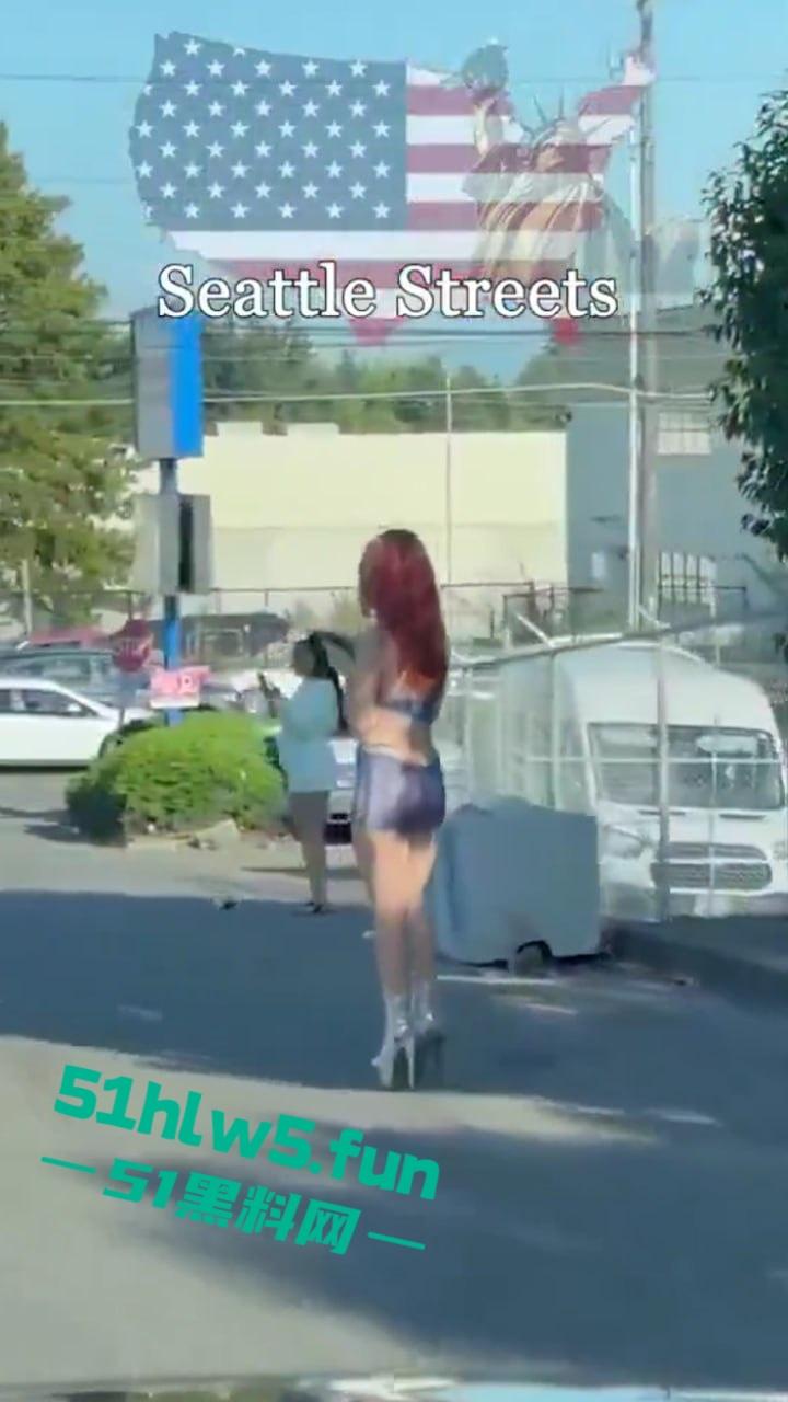 实拍美国西雅图站街女，性感的身姿纤细的美腿诱人的豪乳，各式美女应有尽有。-8